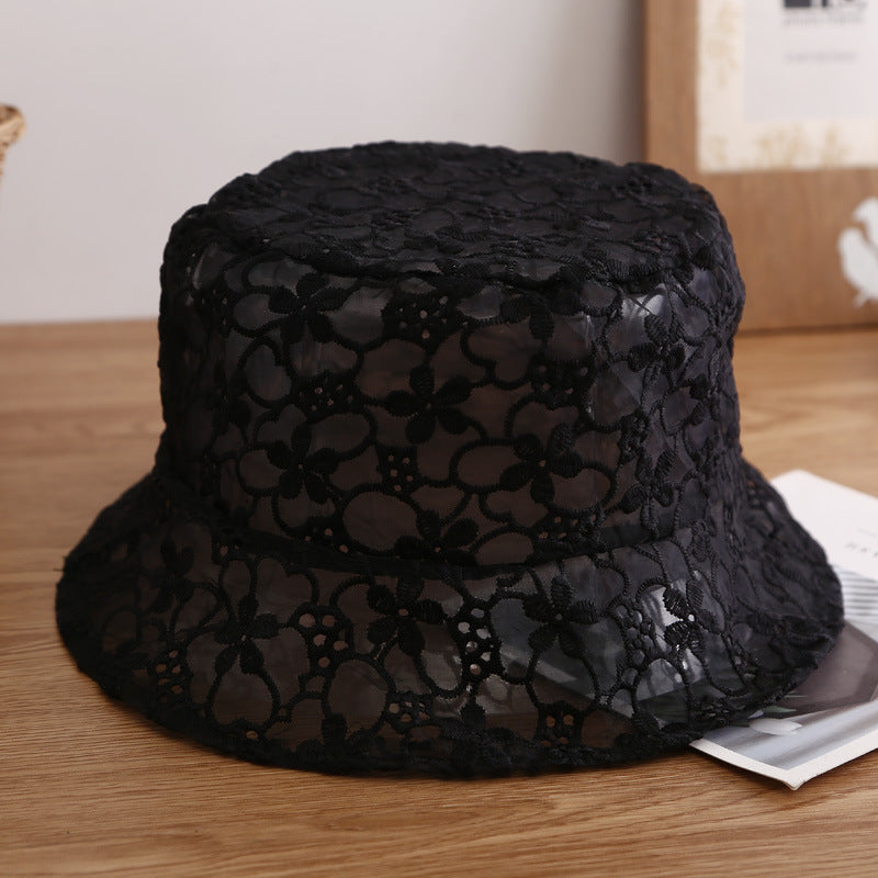 Wholesale Polyester Hollow Lace Thin Bucket Hat